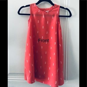 Coral Pineapple Toddler Dress